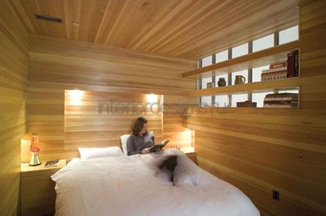 дизайн деревянной спальни