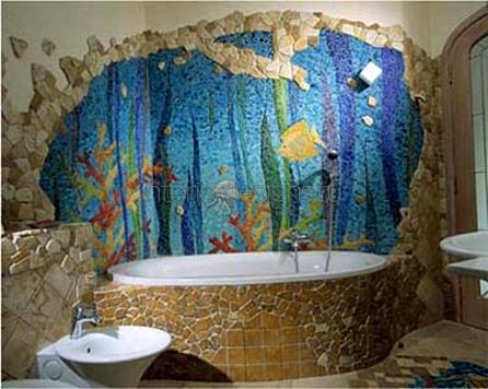 мозаика в дизайне ванной комнаты