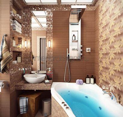 дизайн ванной с мозаикой