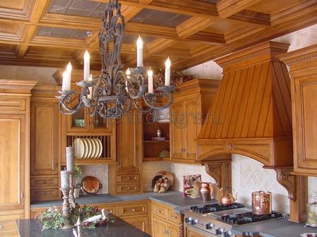 потолок из деревянных балок