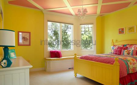 покраска стен в желтый цвет