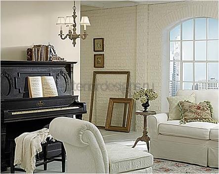 пианино в интерьере гостиной