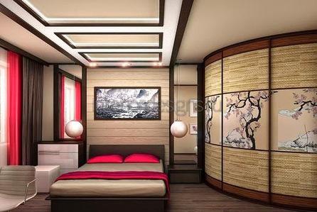 интерьер спальни в японском стиле