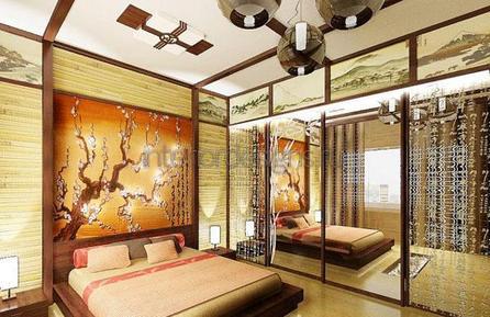 дизайн спальни в японском стиле фото