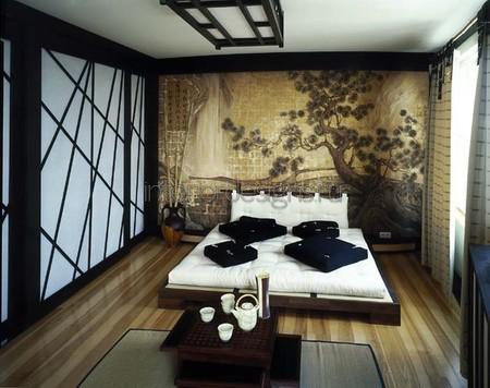 интерьер японской спальни