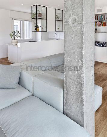 декоративный бетон в интерьере квартиры