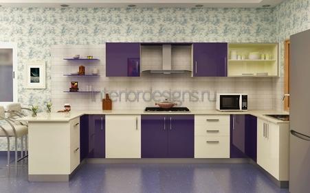 двухцветный кухонный гарнитур