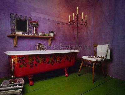 Интерьер ванной в стиле китч