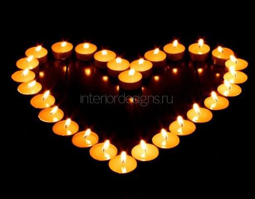 Сердце из свечей