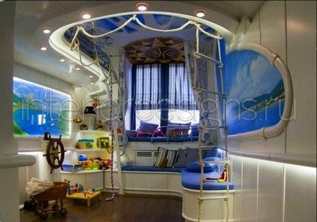 Морской интерьер комнаты для мальчика Морской интерьер комнаты для мальчика