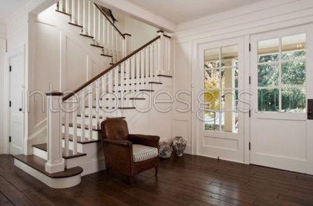 Дизайн прихожей в доме с лестницей (47 фото)